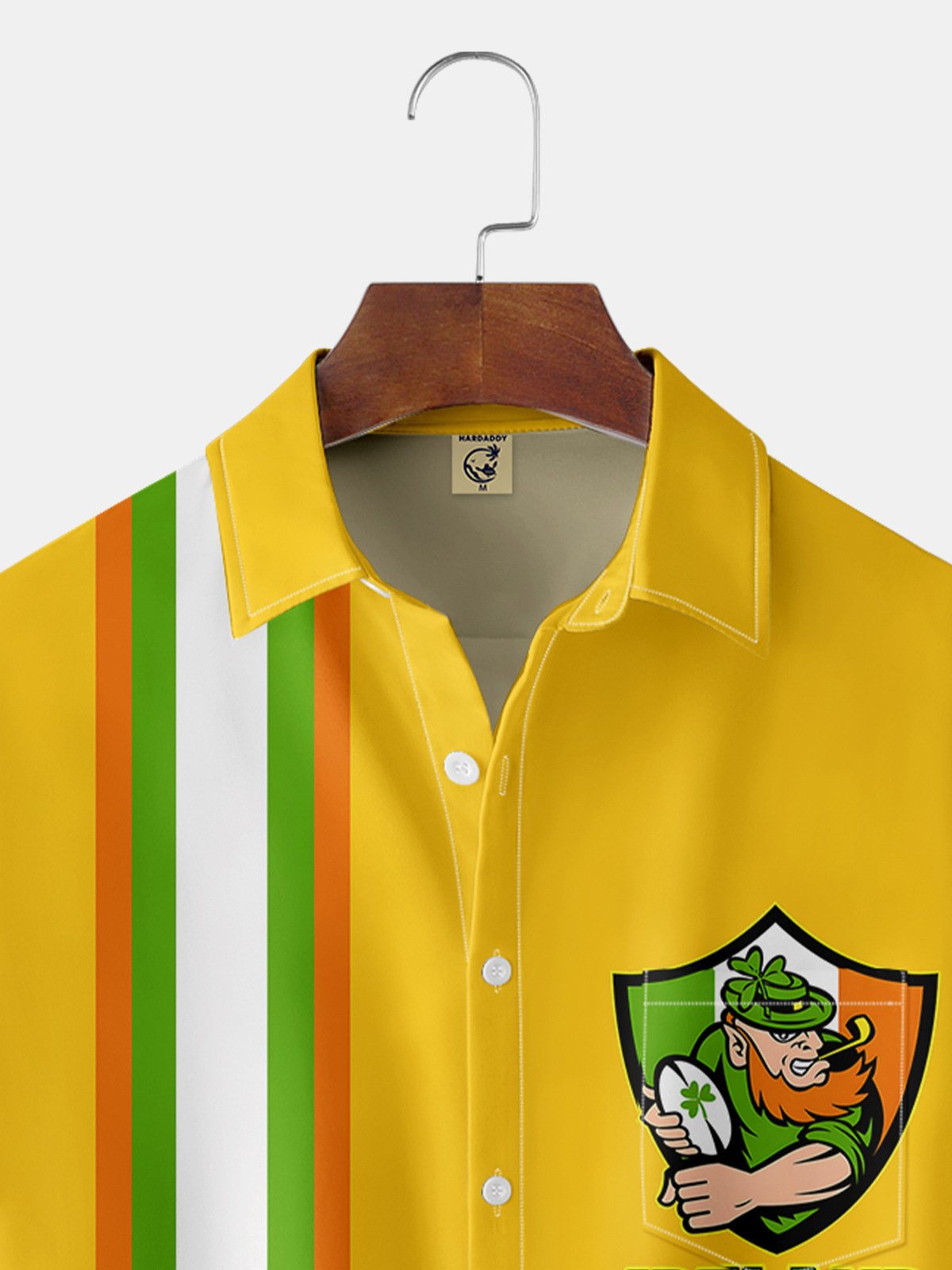 St. Patrick's Day Chest Pocket Short Sleeve Bowling Shirt