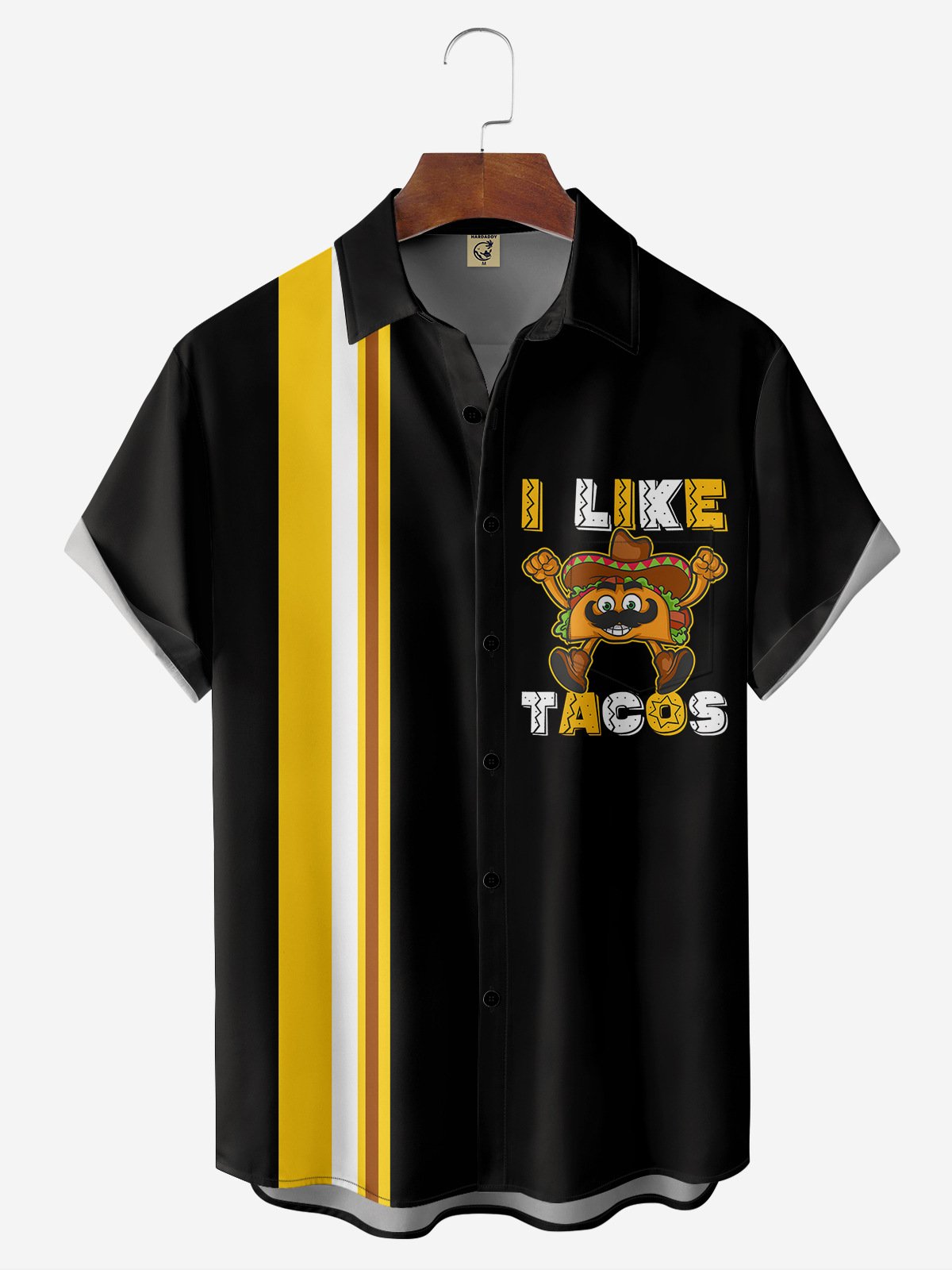 Hardaddy Mexican Culture Chest Pocket Short Sleeve Bowling Shirt