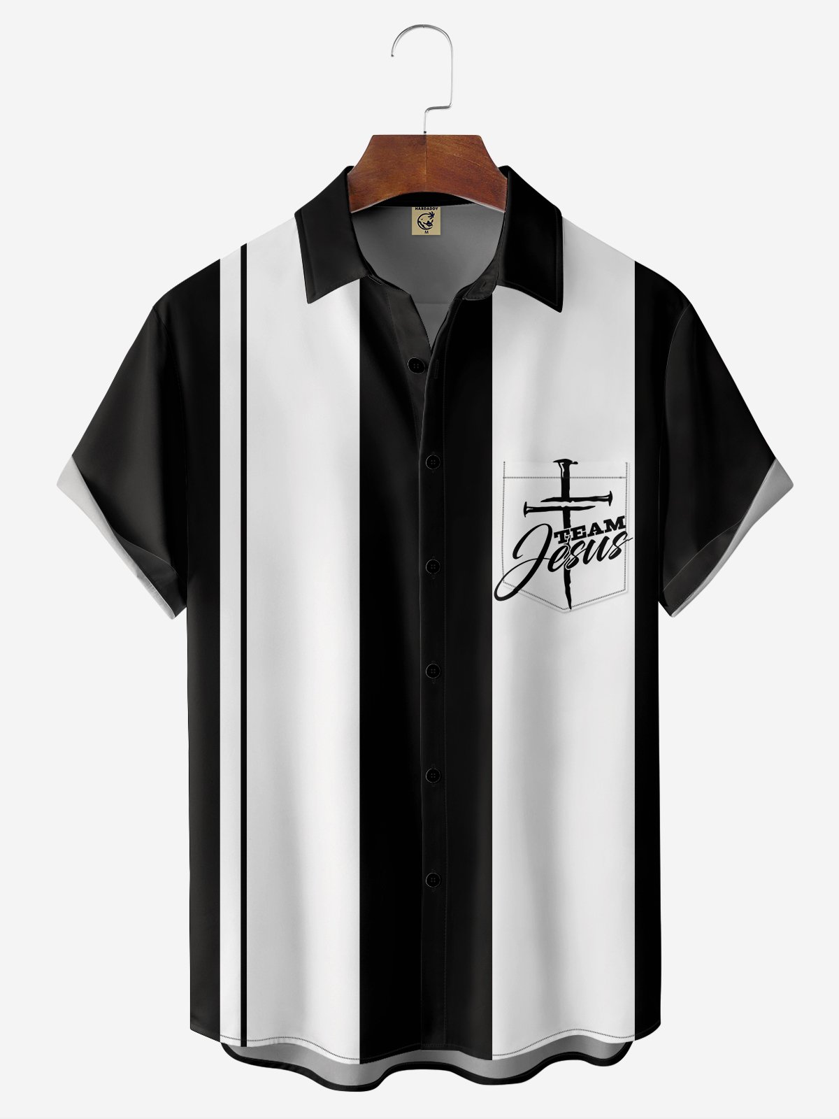 Cross Chest Pocket Short Sleeve Bowling Shirt