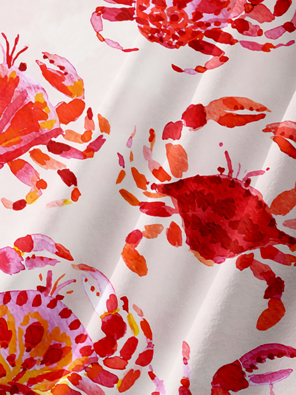 Hardaddy Marine Crab Chest Pocket Short Sleeve Hawaiian Shirt