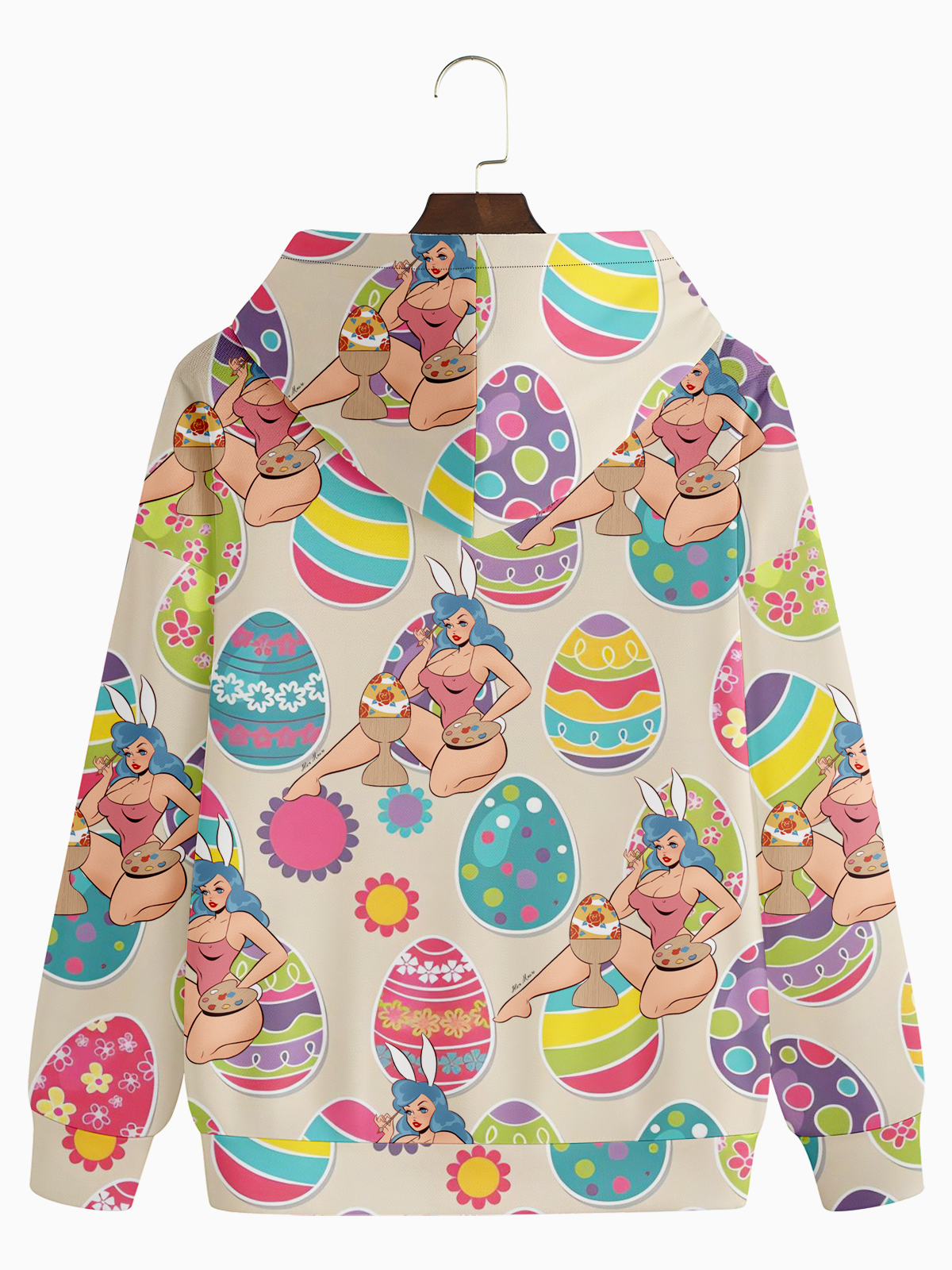 Easter Eggs Girl Hoodie By Alice Meow