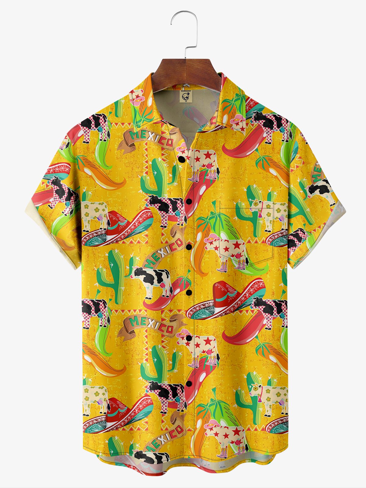 Mexican Cactus Cow Shirt By Andreea Dumuta