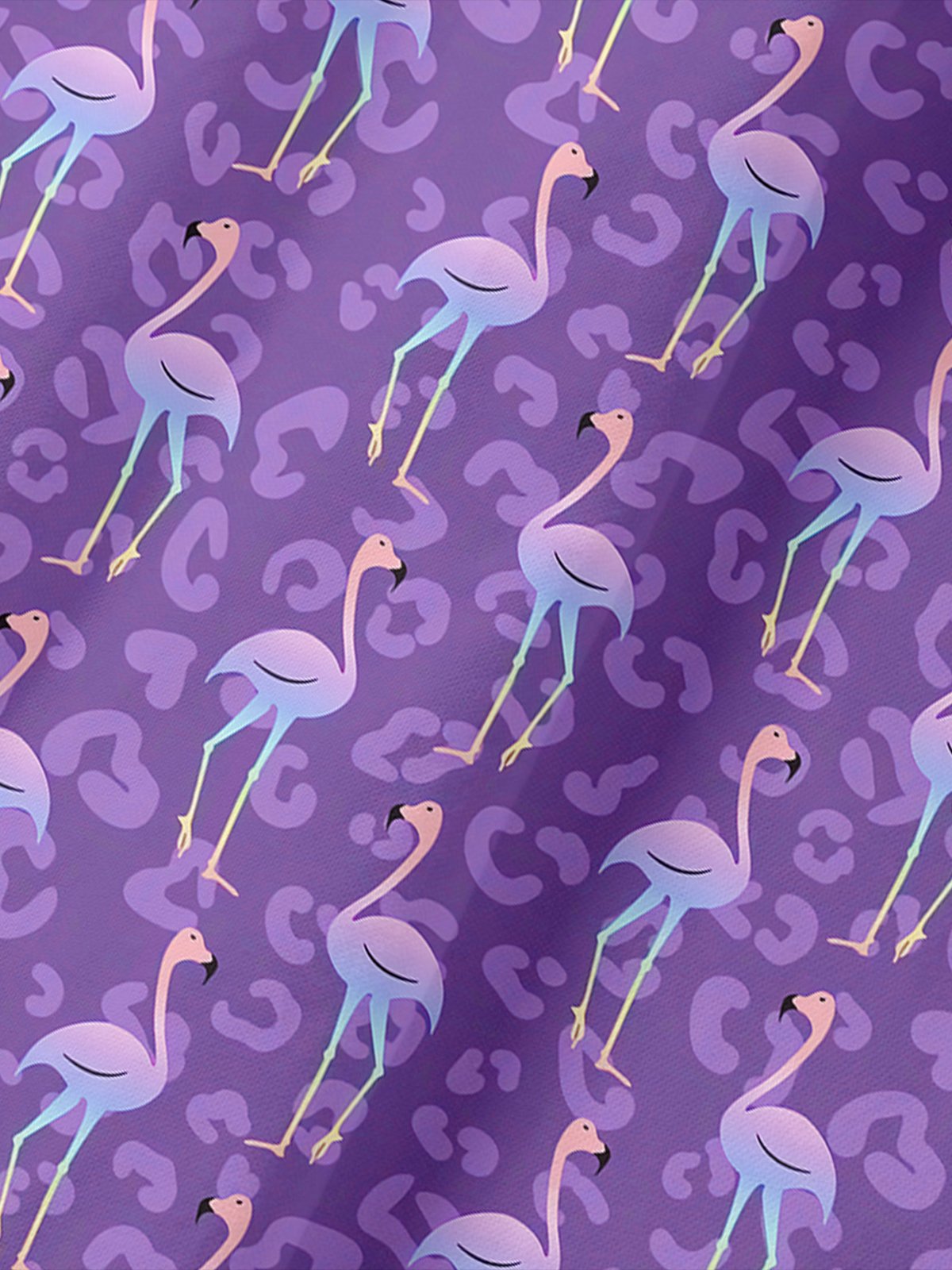 Moisture-wicking Golf Polo Ombre Flamingo Leopard Print