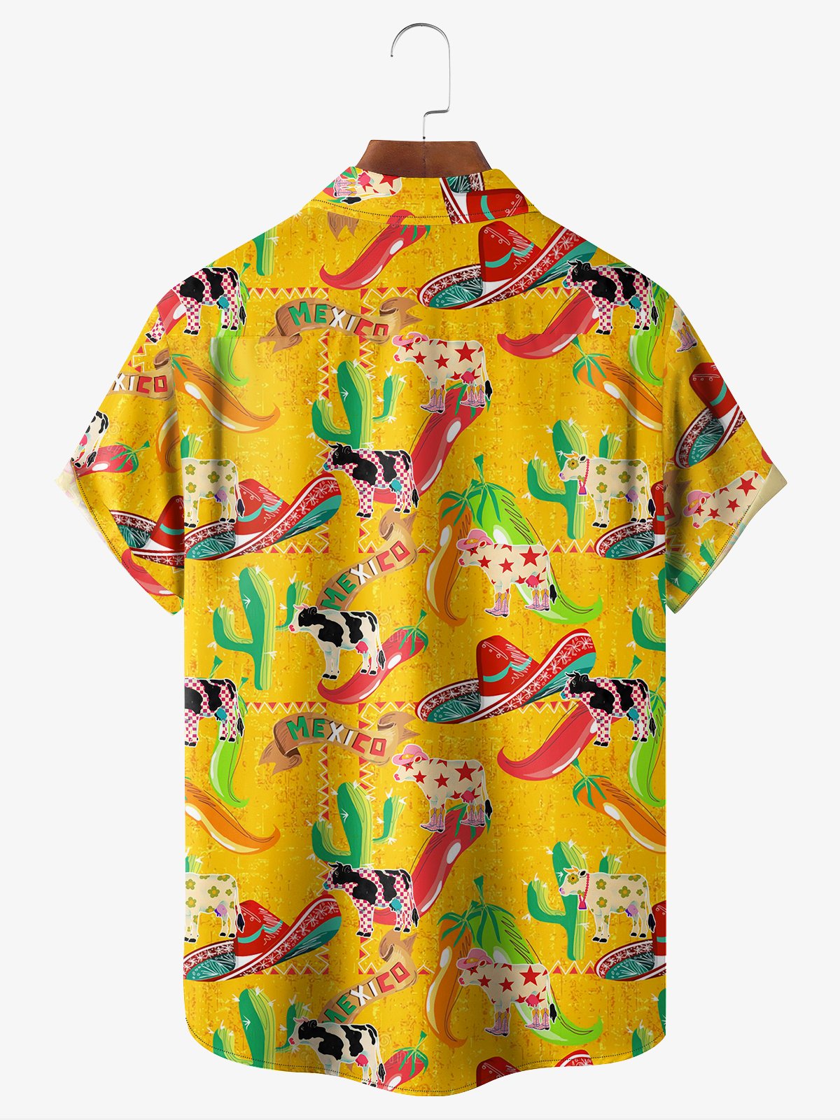 Mexican Cactus Cow Shirt By Andreea Dumuta