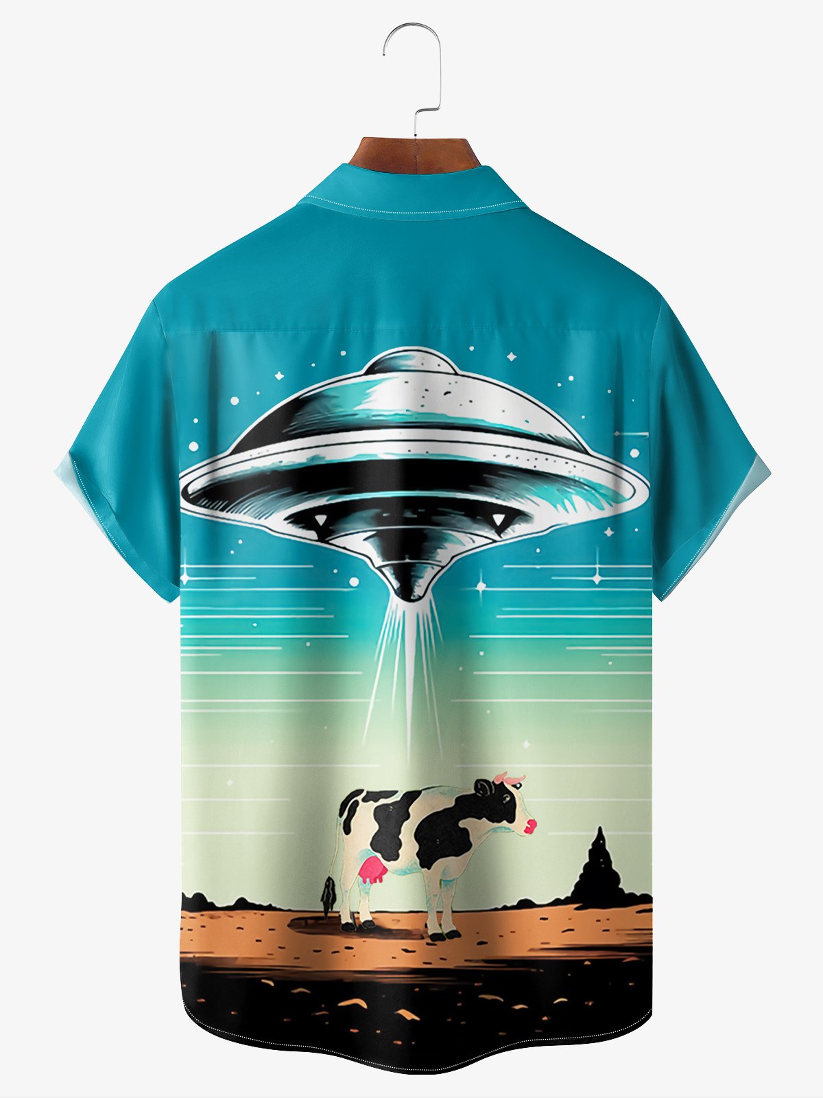 UFO Retro Cow Shirt By Andreea Dumuta