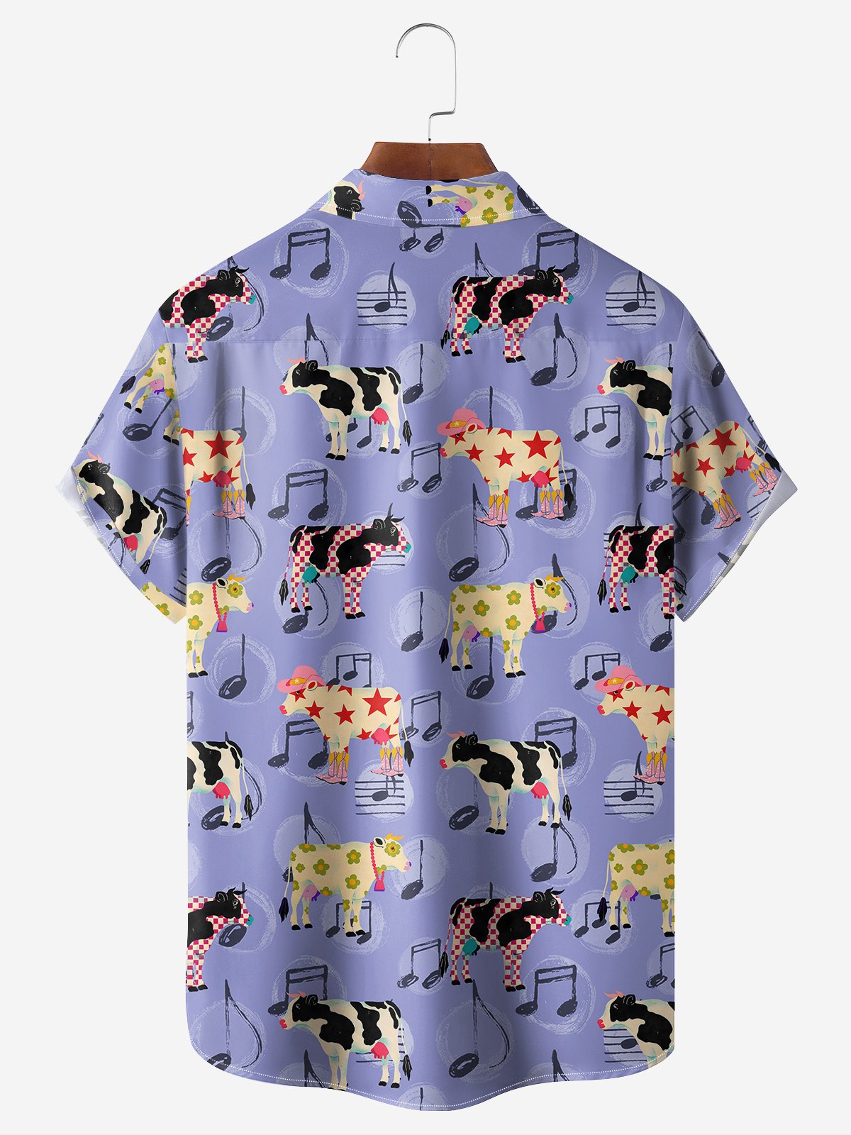 Cow pattern music Hawaiian shirt By Andreea Dumuta