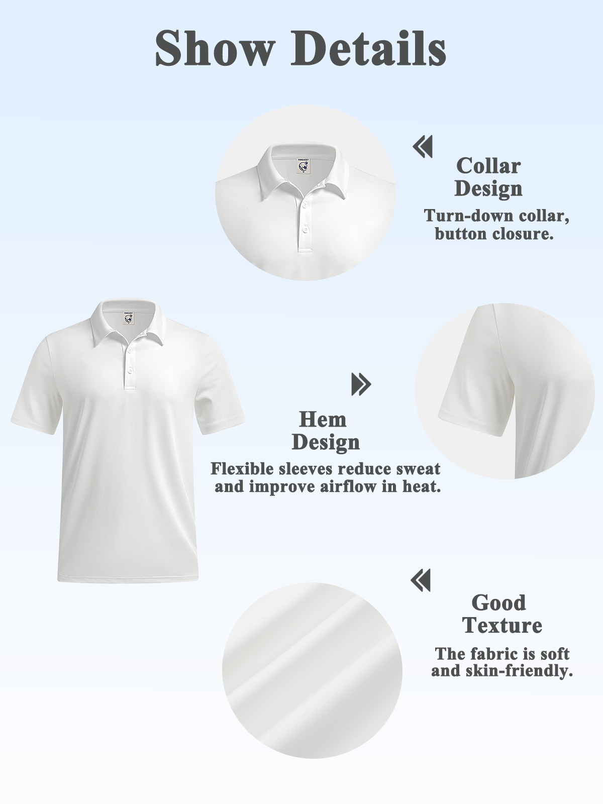 Hardaddy Moisture-wicking Geometric Golf Polo Shirt