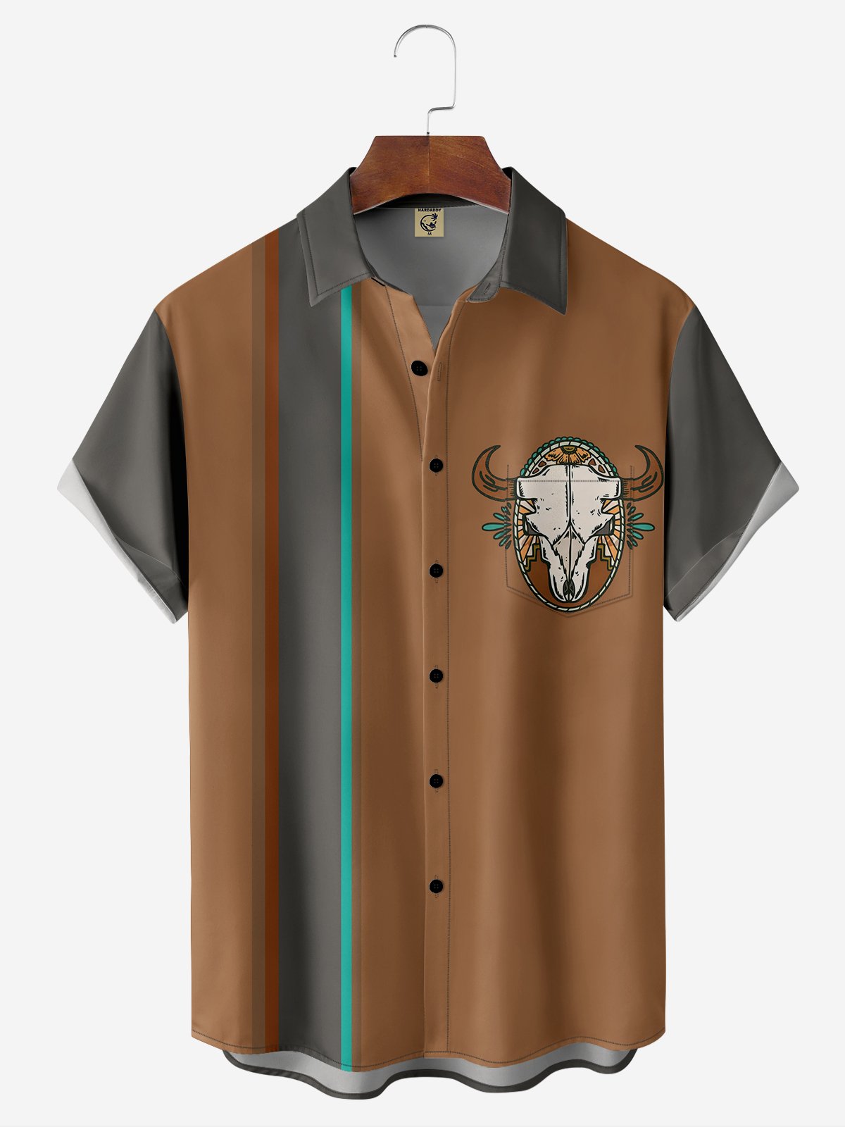 Hardaddy Bull Chest Pocket Short Sleeve Casual Shirt