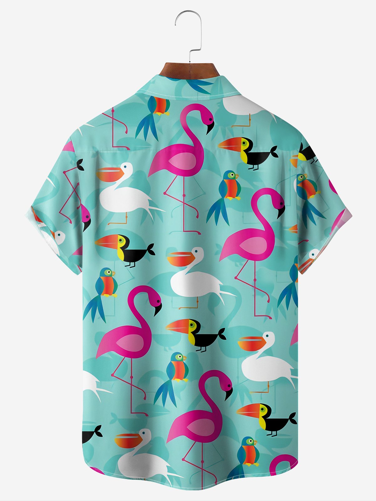 Breathable Animal Chest Pocket Hawaiian Shirt