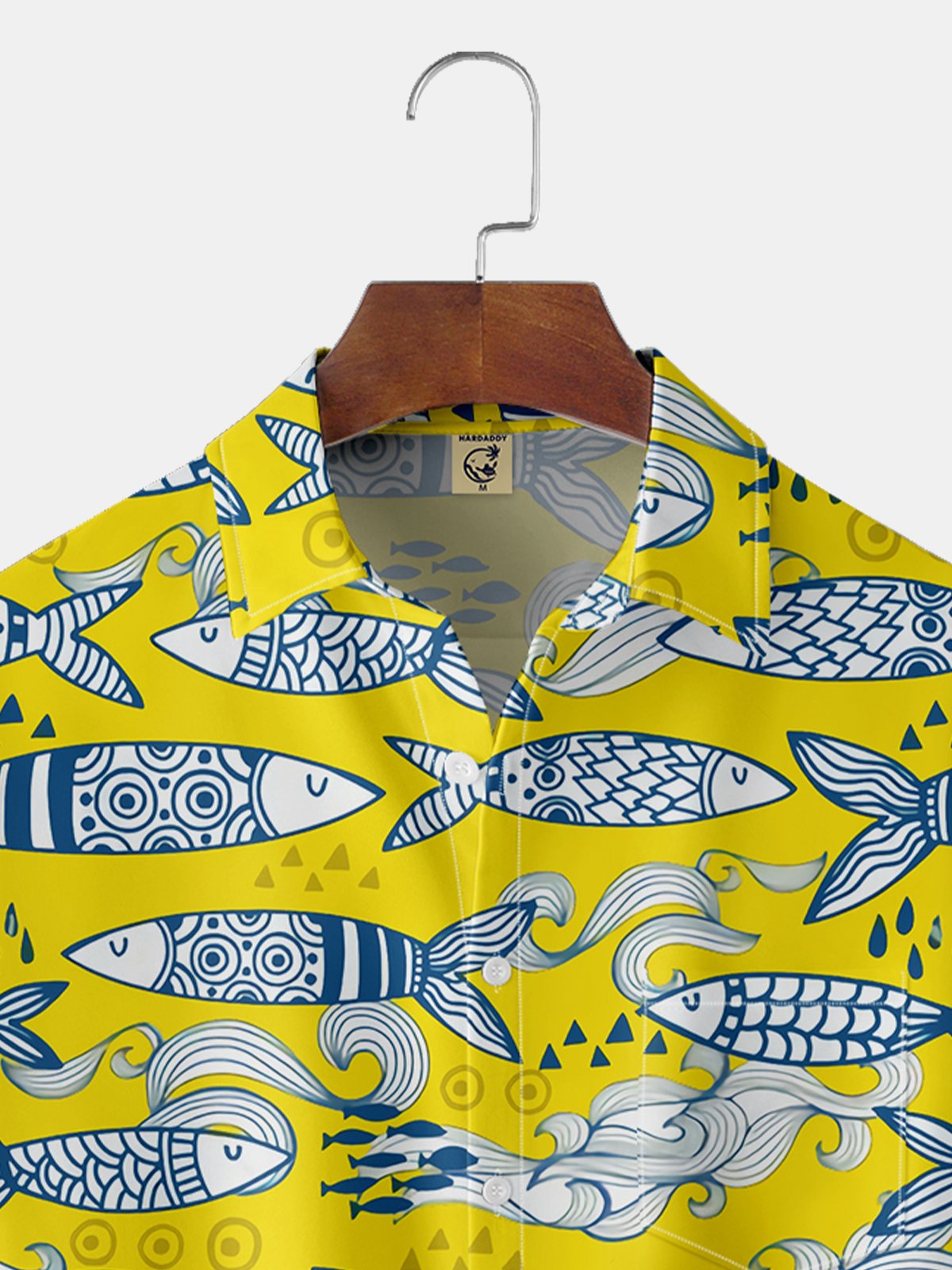 Breathable Ocean Fish Chest Pocket Hawaiian Shirt