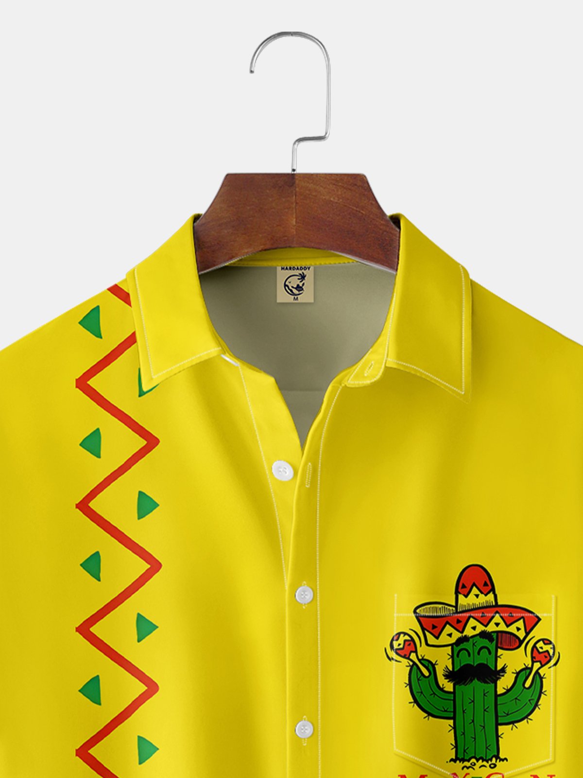 Breathable Cactus Chest Pocket Bowling Shirt