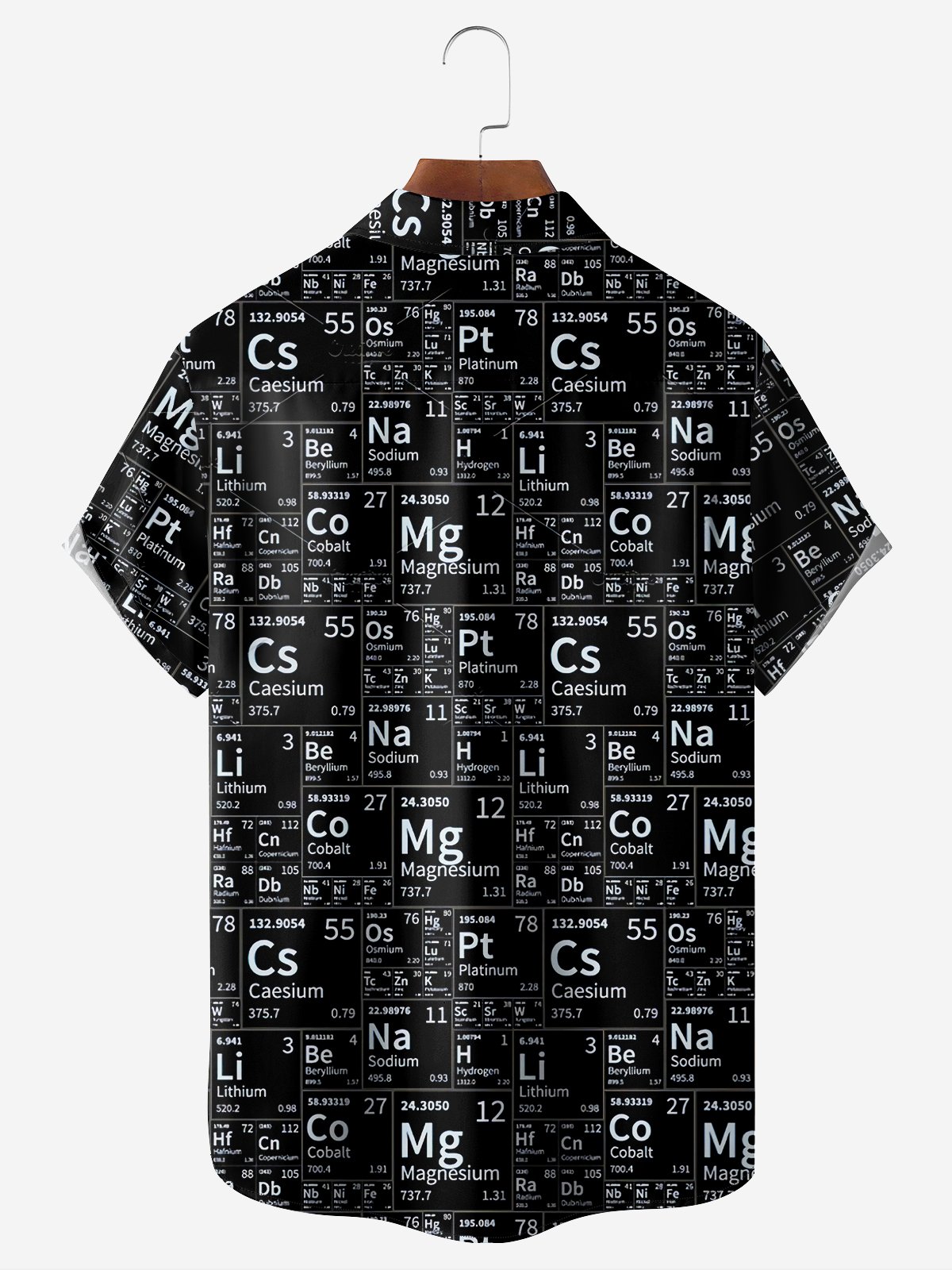 Moisture-wicking Chemical Symbol Chest Pocket Casual Shirt