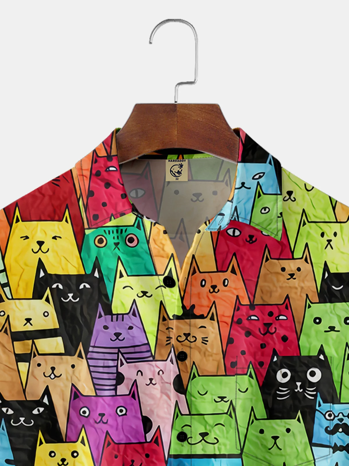 Moisture-wicking Breathable Cats Chest Pocket Hawaiian Shirt