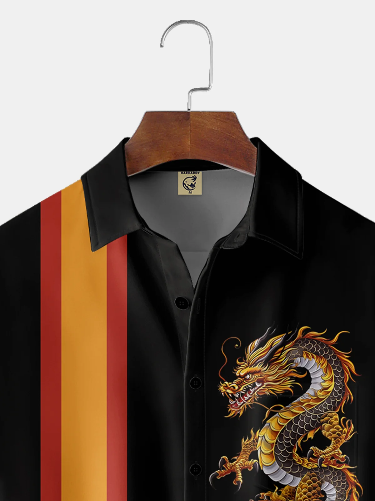 Moisture-wicking Breathable Dragon Chest Pocket Bowling Shirt