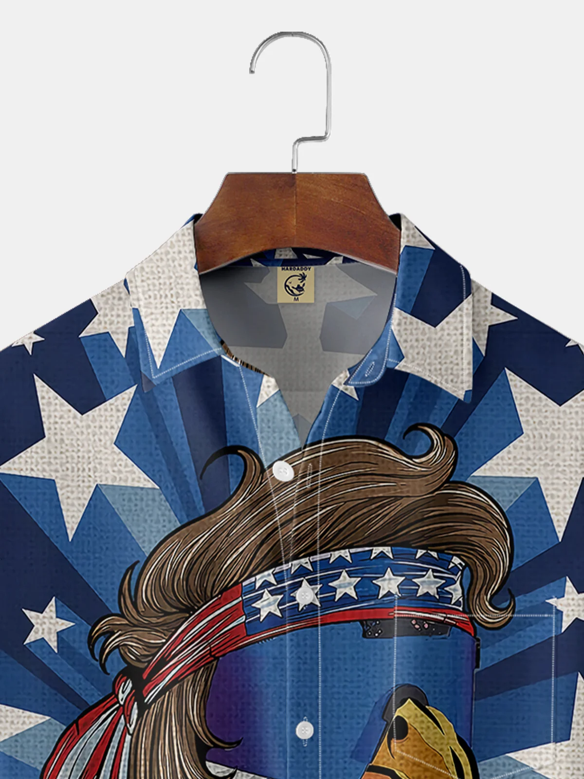 Moisture-Wicking Breathable American Flag Chest Pocket Vacation Shirt