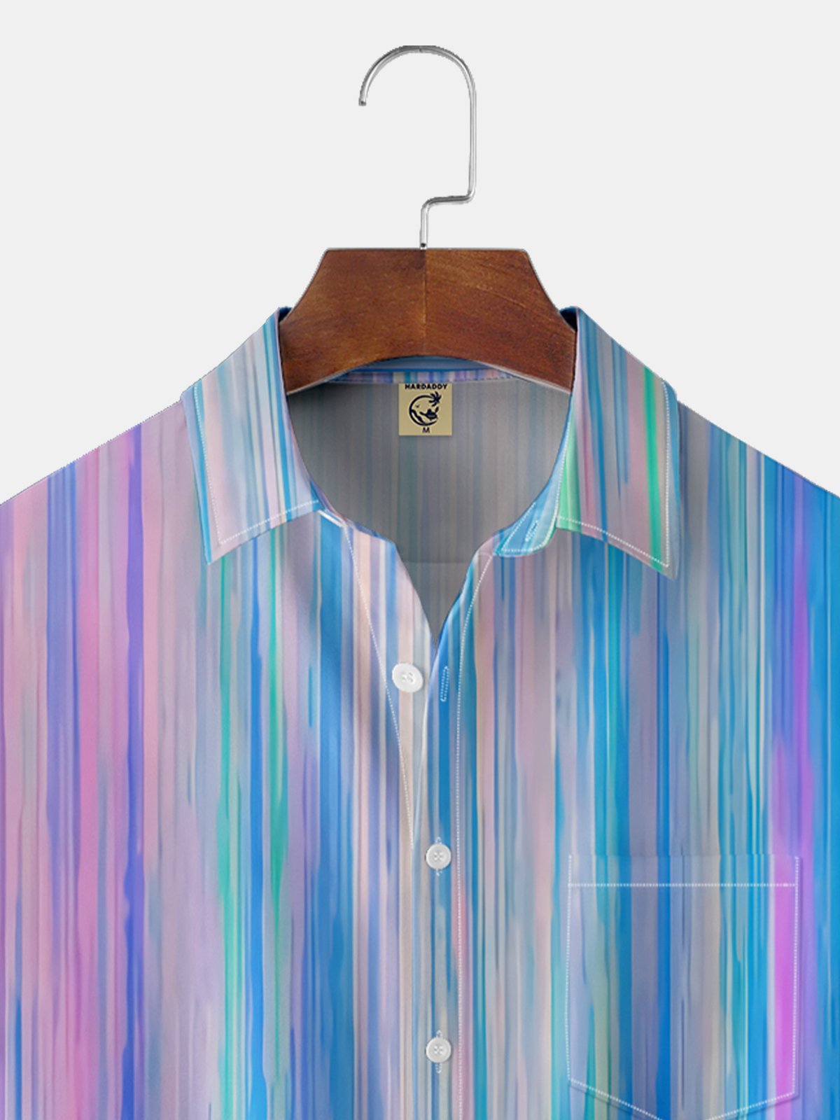 Moisture-wicking Abstract Stripes Chest Pocket Resort Shirt