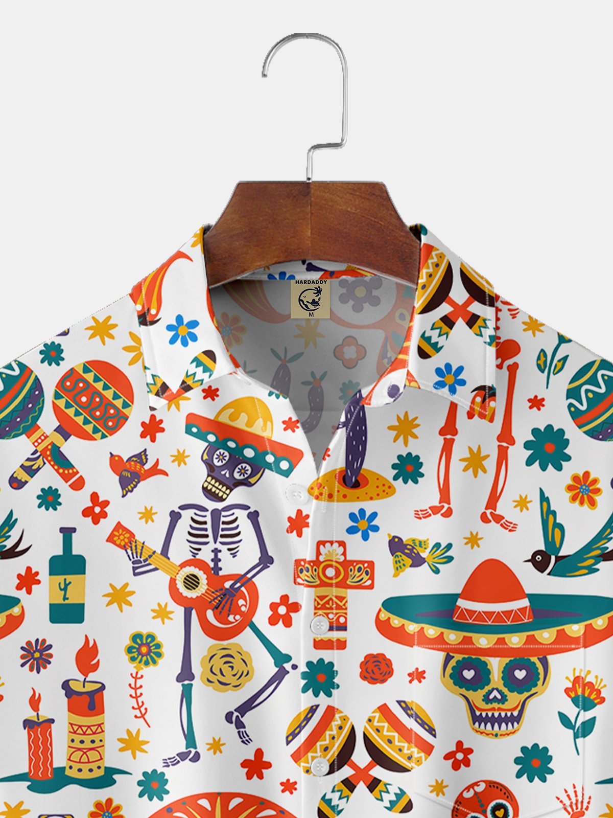 Moisture-wicking Mexican Culture Chest Pocket Casual Shirt