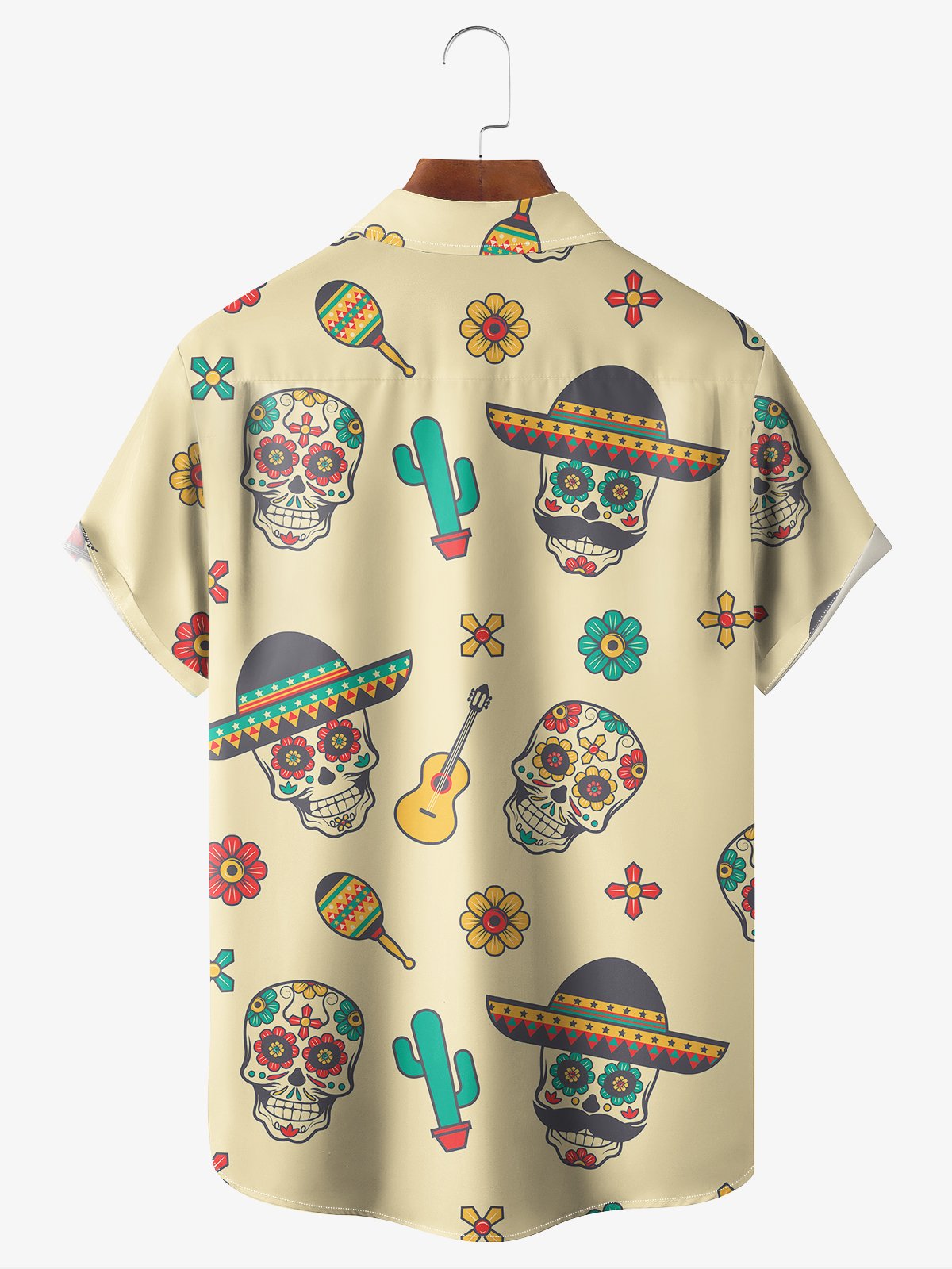 Moisture-wicking Cinco de Mayo Chest Pocket Hawaiian Shirt