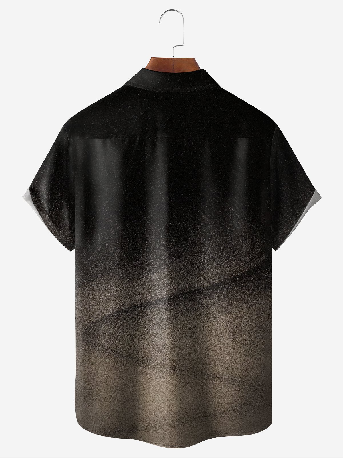 Moisture-wicking Abstract Pattern Chest Pocket Bowling Shirt