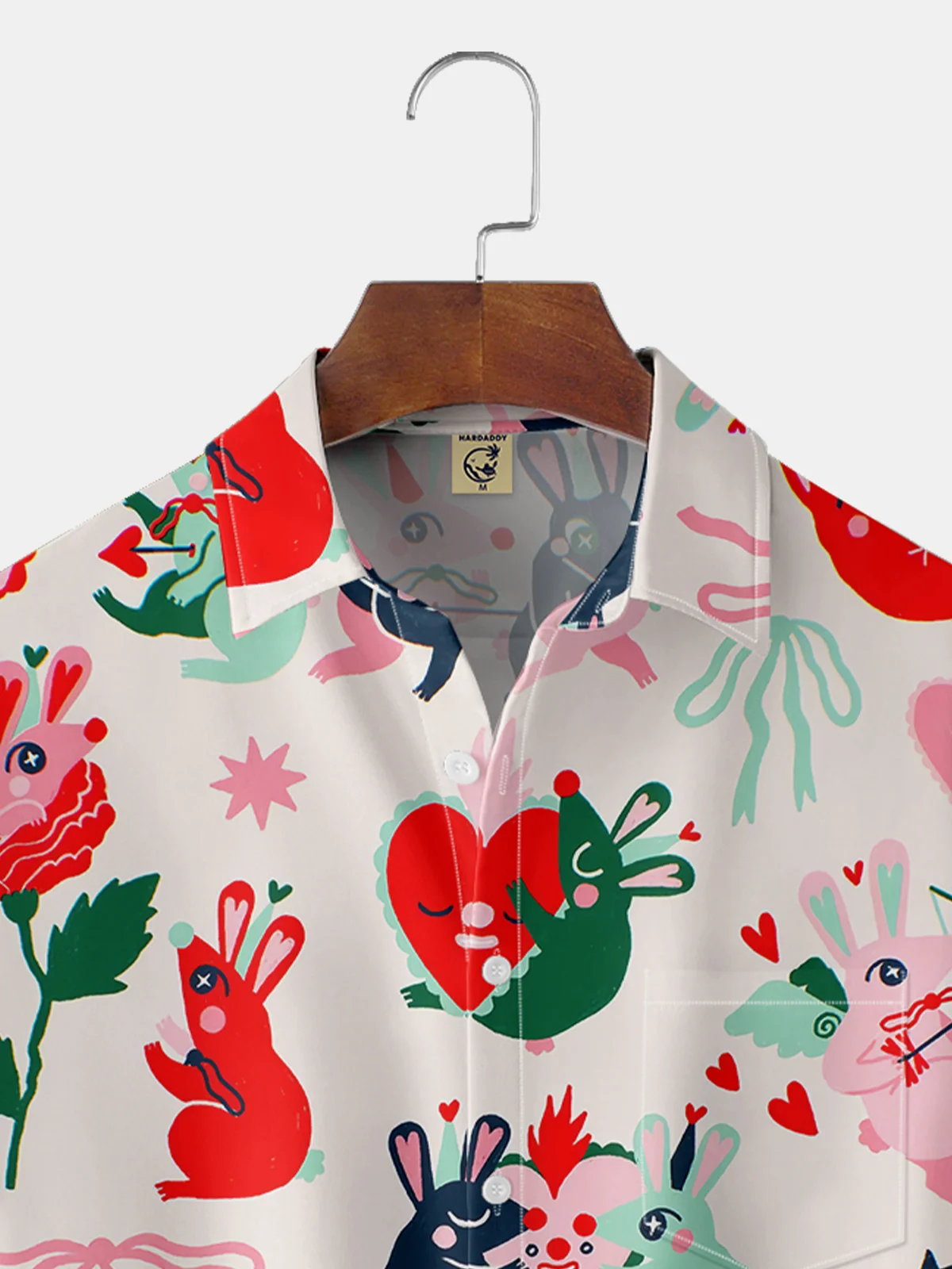 Moisture-wicking Abstract Graphic Chest Pocket Hawaiian Shirt