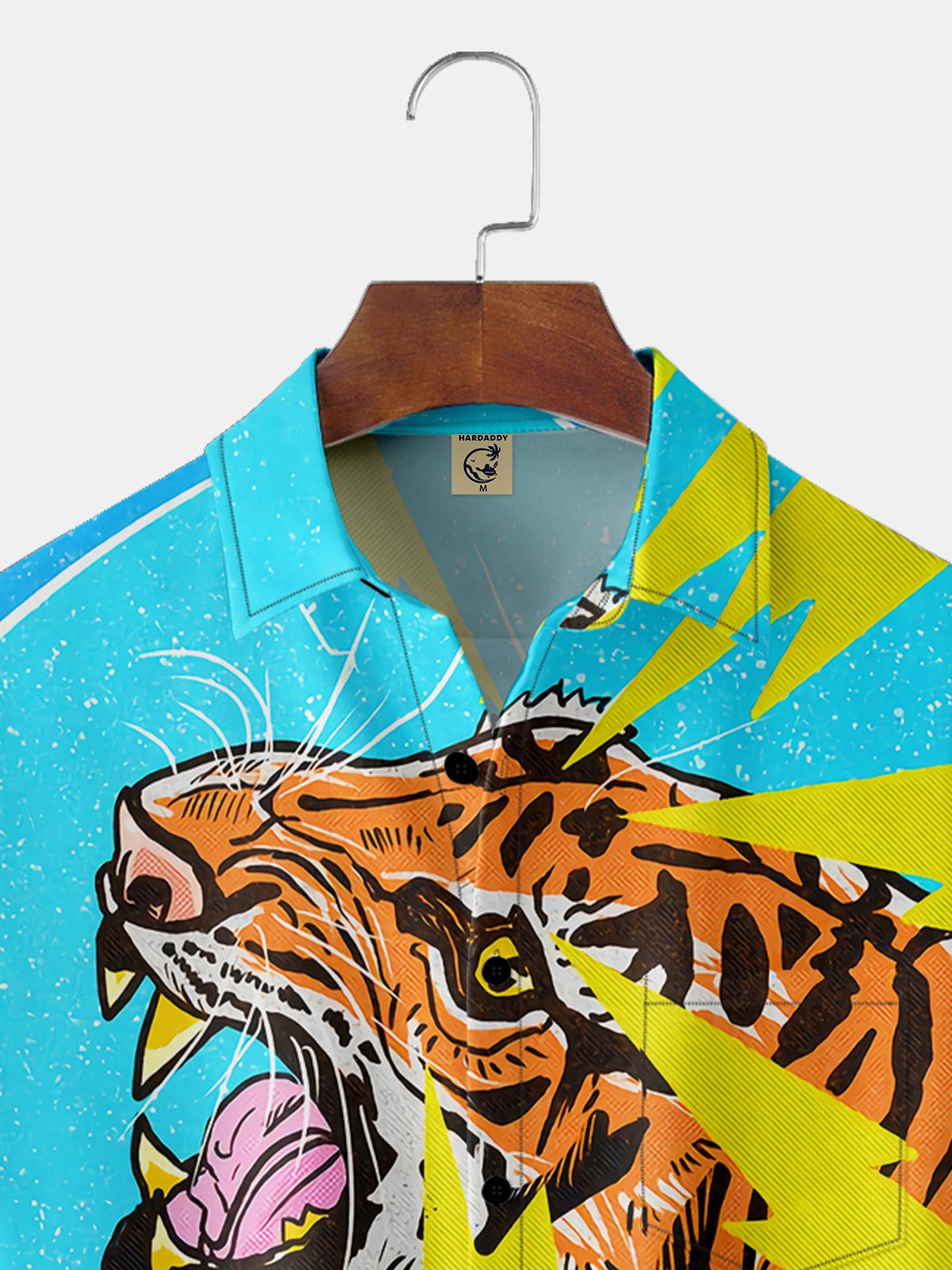 Moisture-wicking Tiger Chest Pocket Funky Shirt