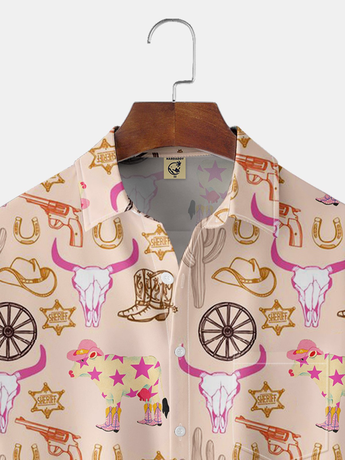 Vintage Cow Cactus Hawaiian Shirt By Andreea Dumuta