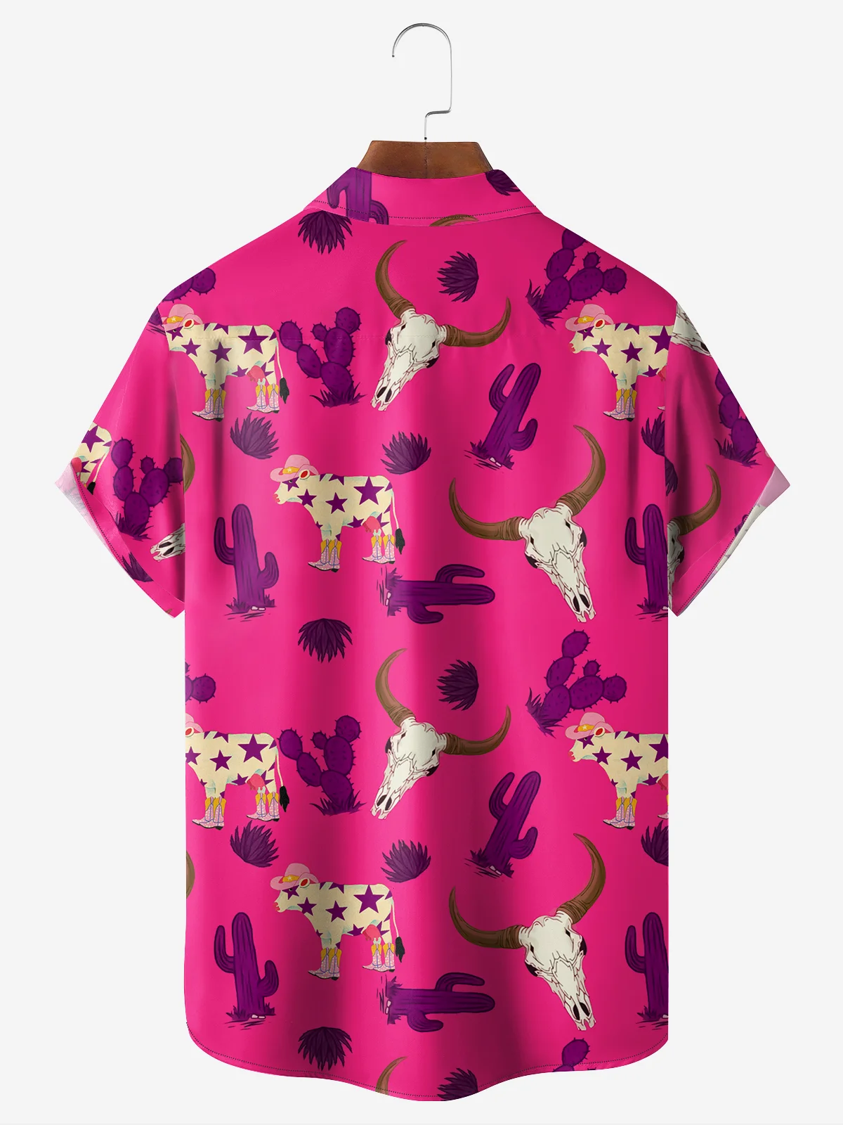 Cow Cactus Hawaiian Shirt By Andreea Dumuta