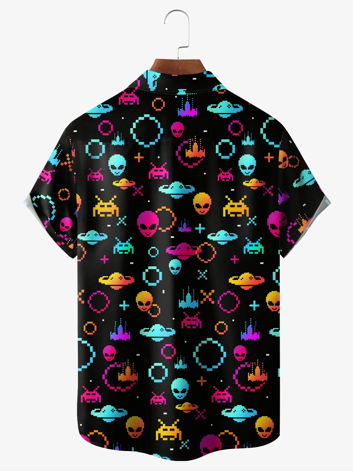 Hardaddy Moisture-wicking Breathable Alien Chest Pocket Resort Shirt