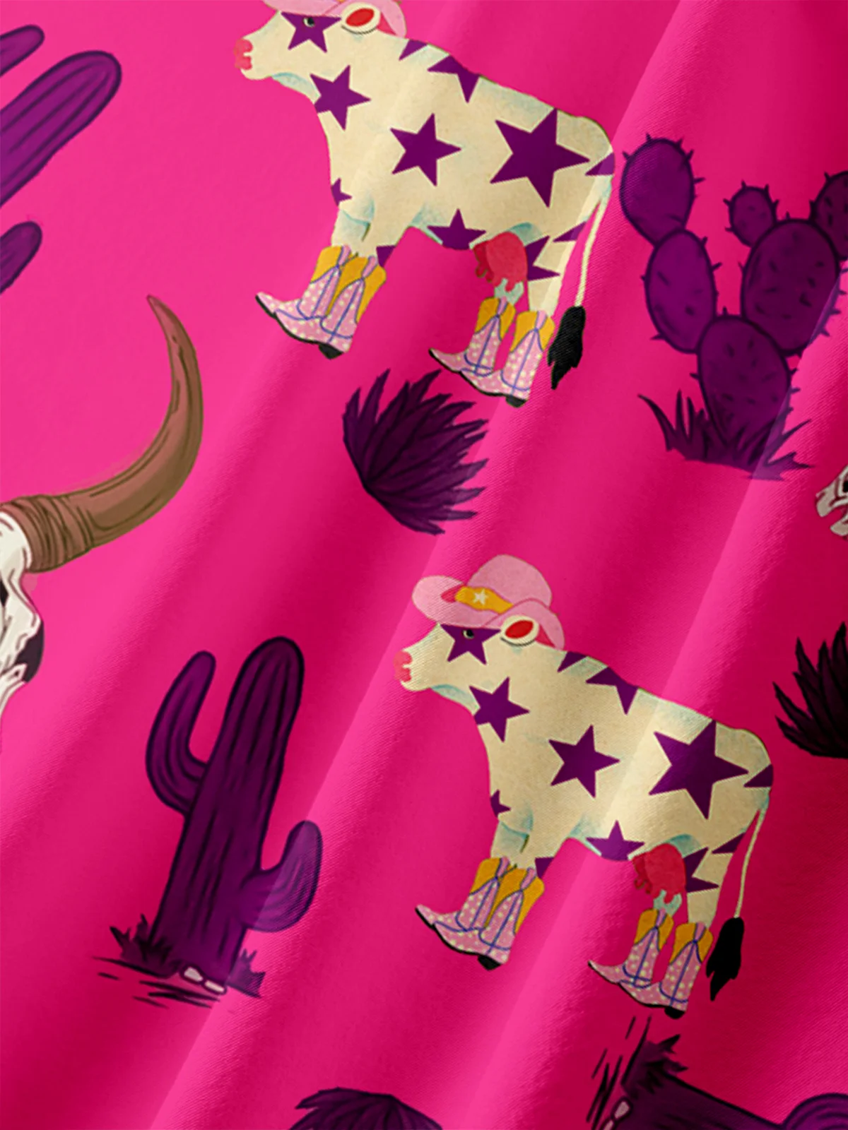 Cow Cactus Hawaiian Shirt By Andreea Dumuta