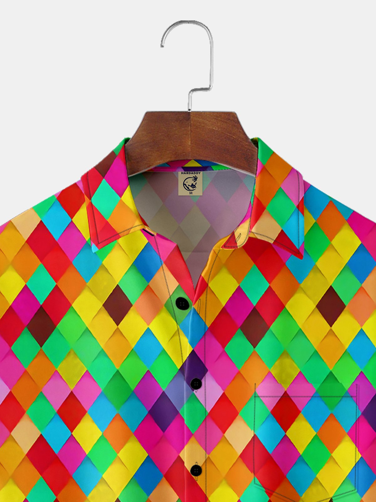 Moisture-wicking Diamond Pattern Chest Pocket Resort Shirt