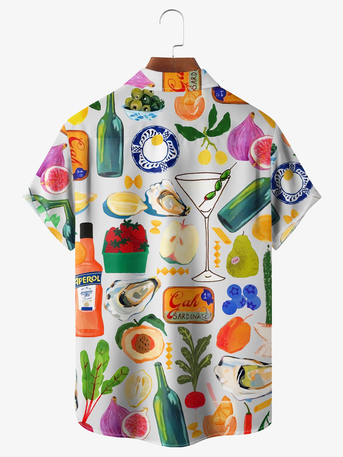 Moisture-wicking Food Party Chest Pocket Resort Shirt