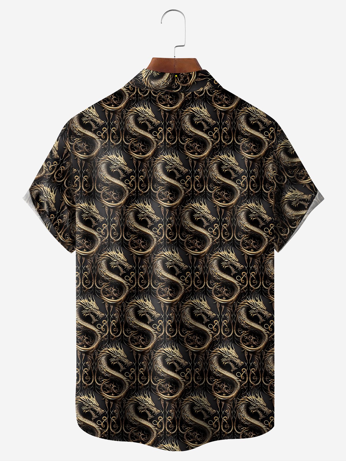 Moisture-wicking Dragon Chest Pocket Hawaiian Shirt