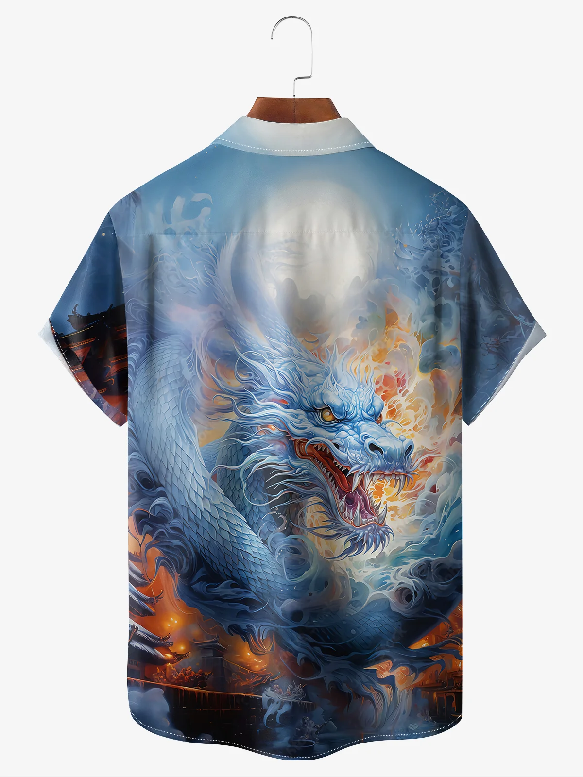 Hardaddy Moisture-wicking Dragon Chest Pocket Casual Shirt