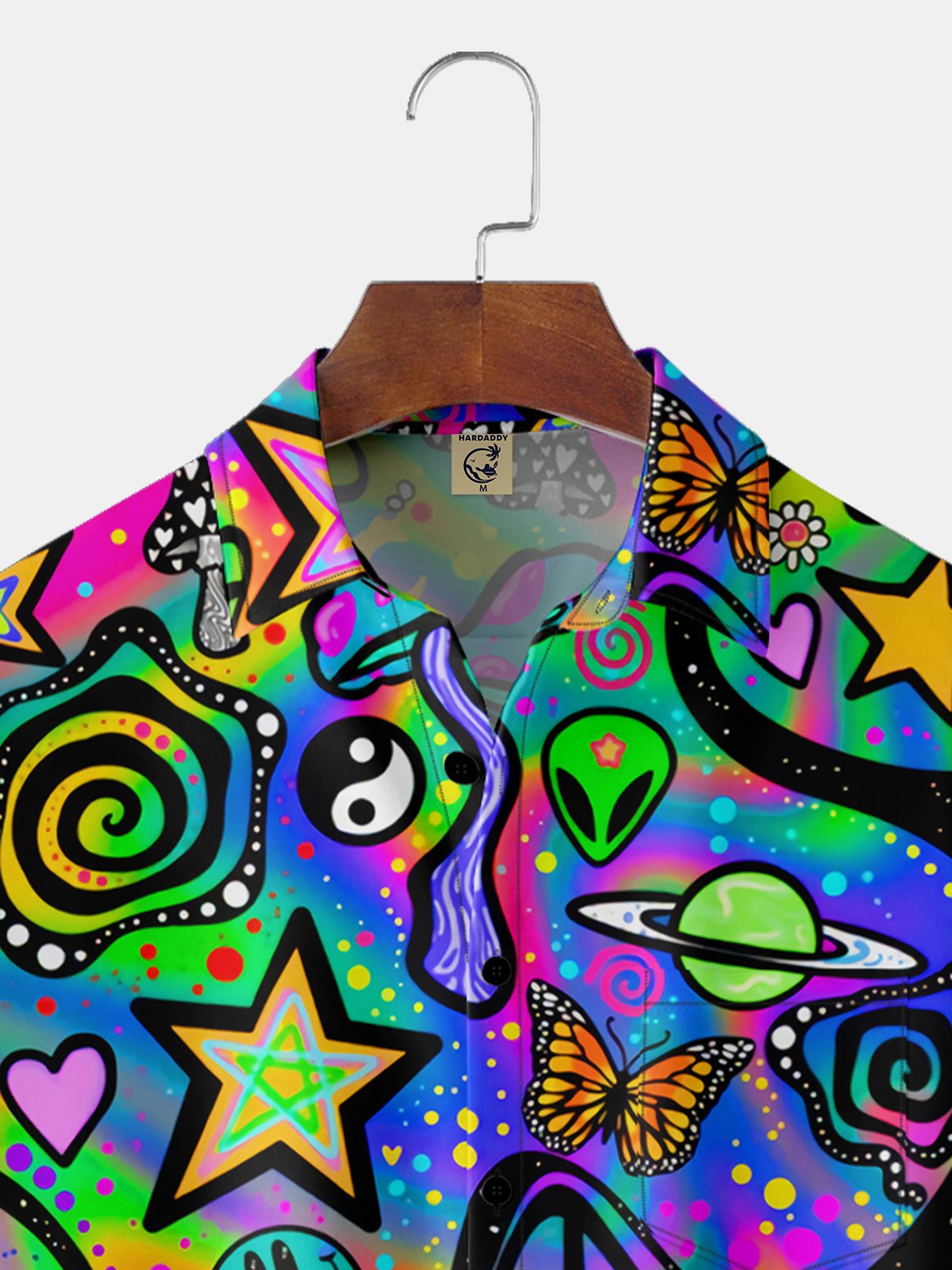 Hardaddy Moisture-wicking Hippies Peace&Love Chest Pocket Resort Shirt