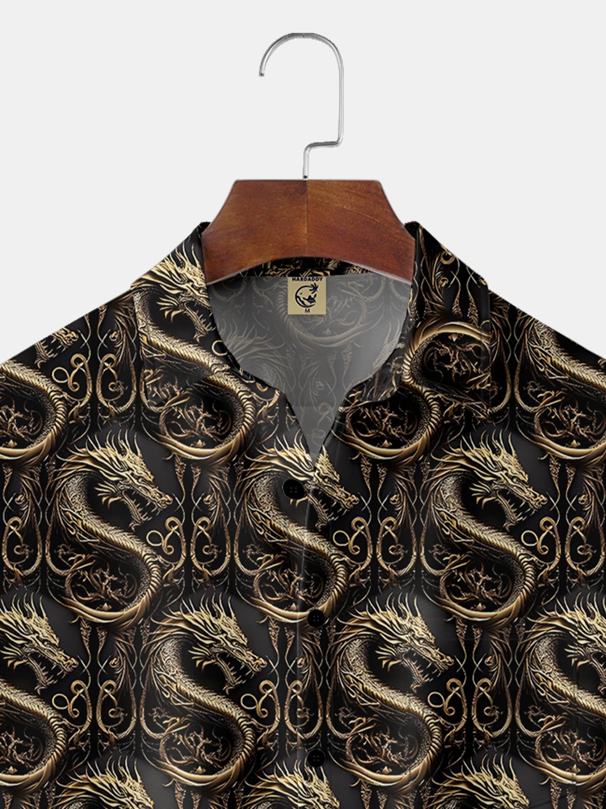 Moisture-wicking Dragon Chest Pocket Hawaiian Shirt