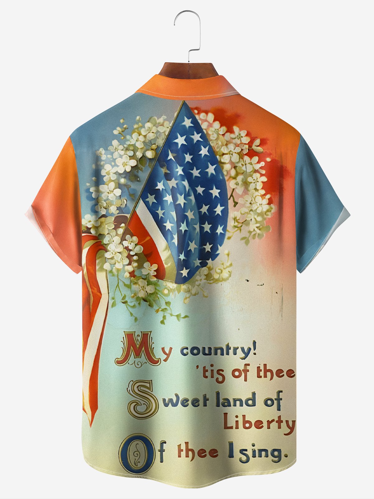 Moisture-wicking Breathable Memorial Day Chest Pocket Resort Shirt