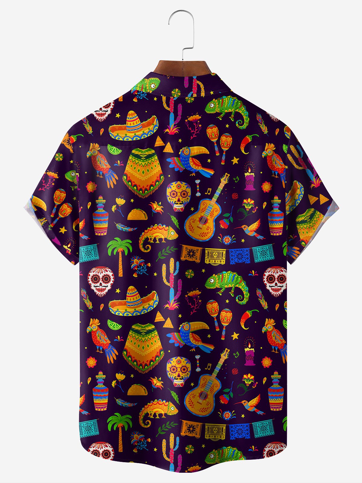 Moisture-wicking Mexican Culture Chest Pocket Hawaiian Shirt