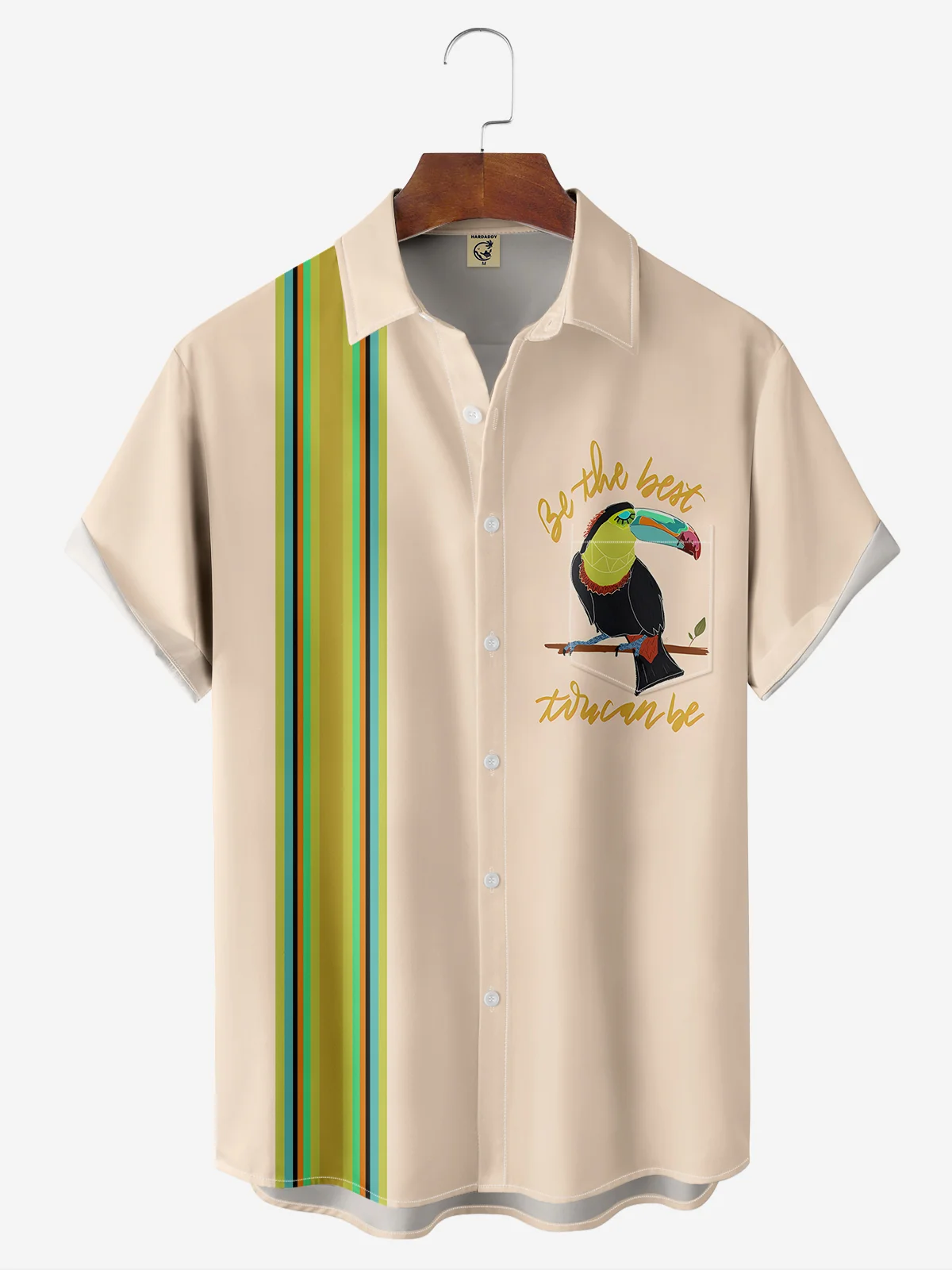 Moisture-wicking Toucan Chest Pocket Bowling Shirt