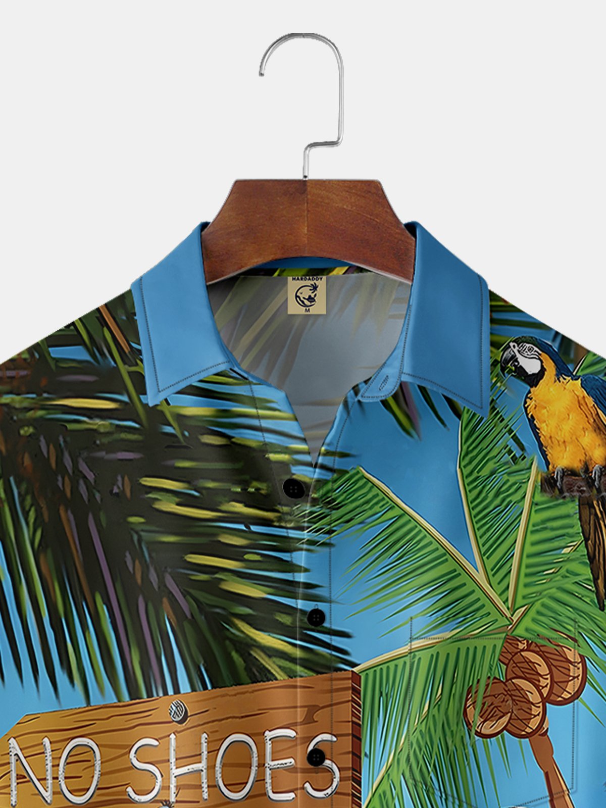 Moisture-wicking Parrot Cocktail Chest Pocket Hawaiian Shirt