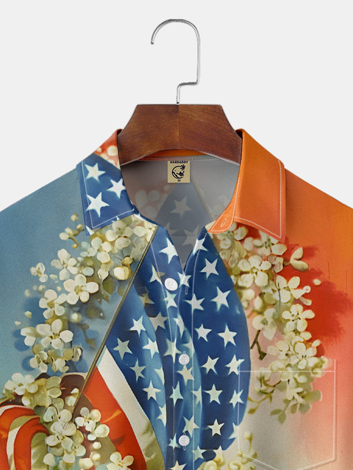 Moisture-wicking Breathable Memorial Day Chest Pocket Resort Shirt