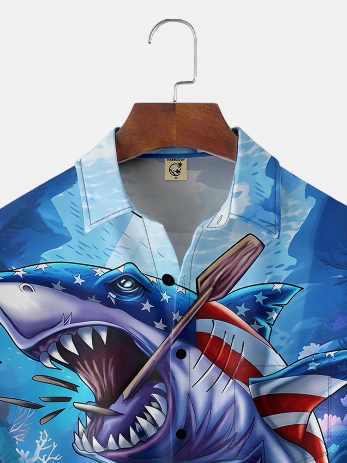 Moisture-wicking Shark Chest Pocket Casual Shirt