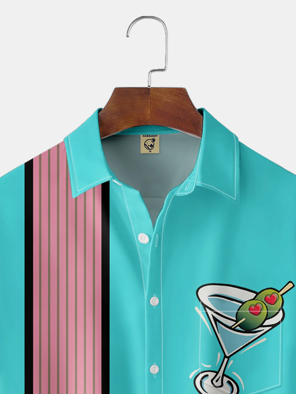 Moisture-wicking Cocktail Chest Pocket Bowling Shirt