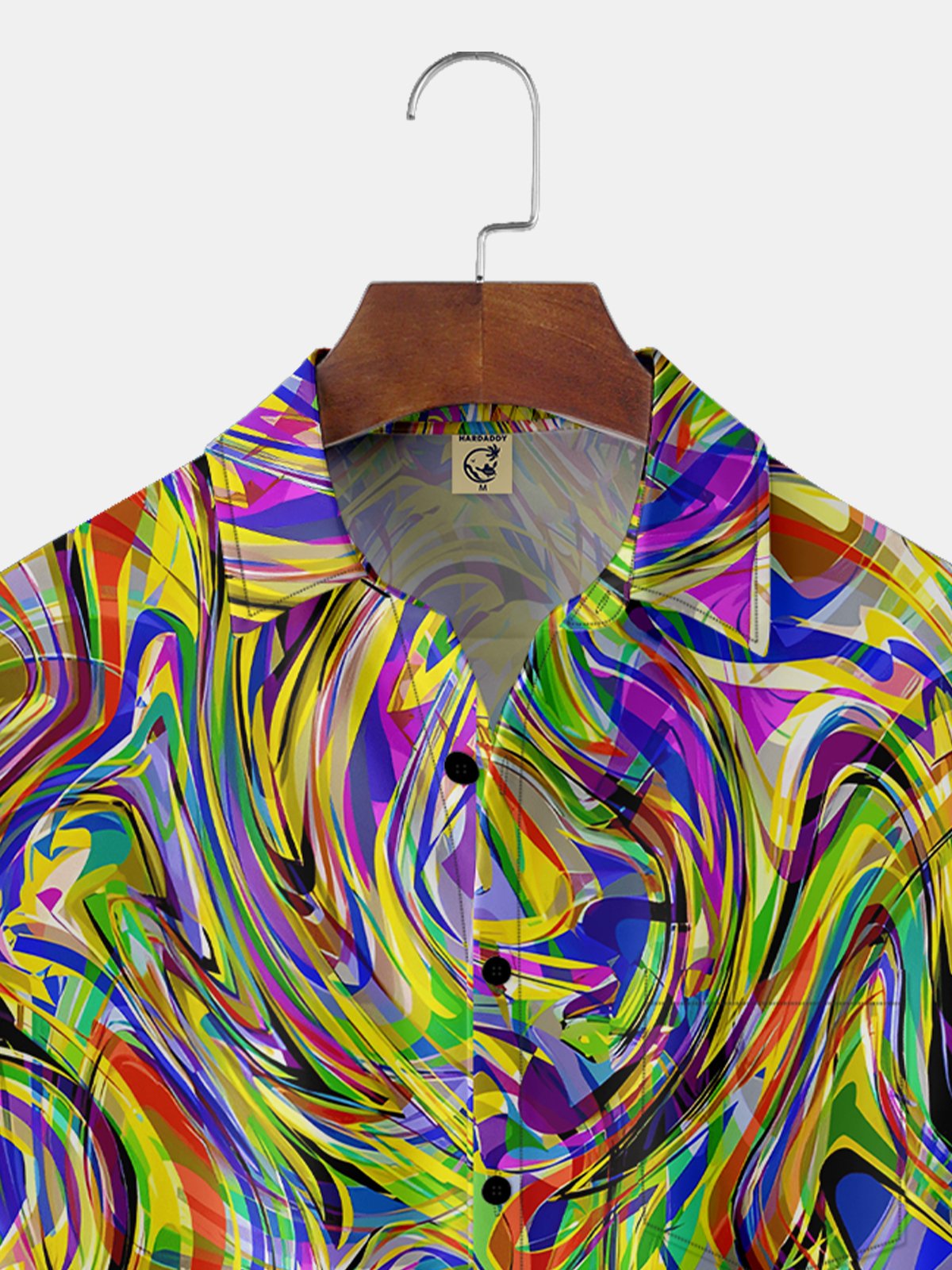 Moisture-wicking Abstract Art Chest Pocket Casual Shirt