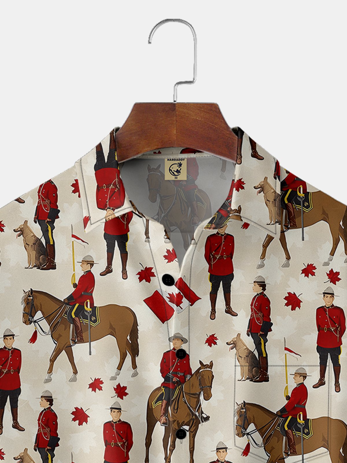 Moisture-wicking Maple Leaf Chest Pocket Casual Shirt
