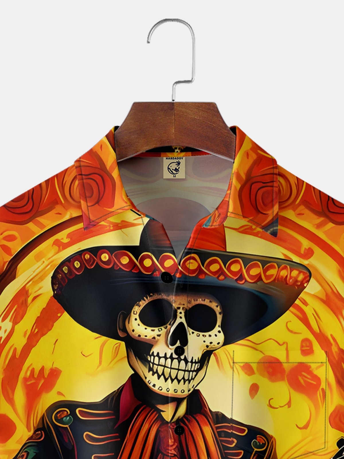 Moisture-wicking Mexican Music Chest Pocket Hawaiian Shirt