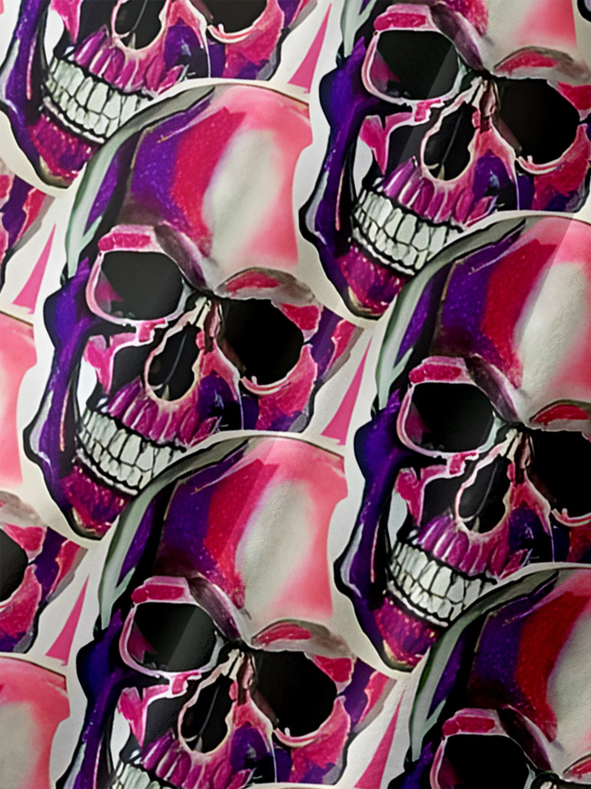 Moisture-wicking Skulls Chest Pocket Hawaiian Shirt