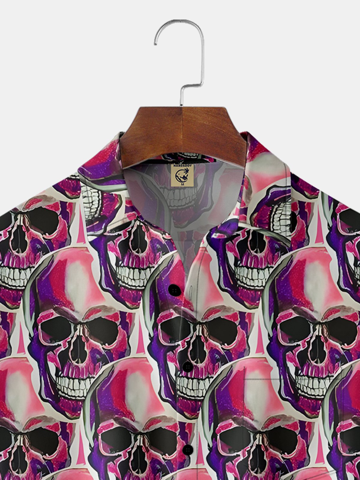 Moisture-wicking Skulls Chest Pocket Hawaiian Shirt