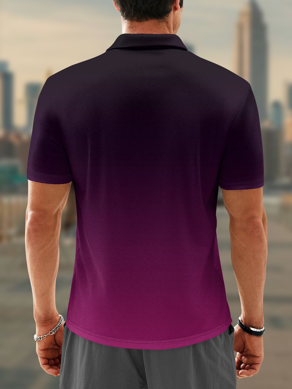 Moisture-wicking Golf Polo Gradient Color