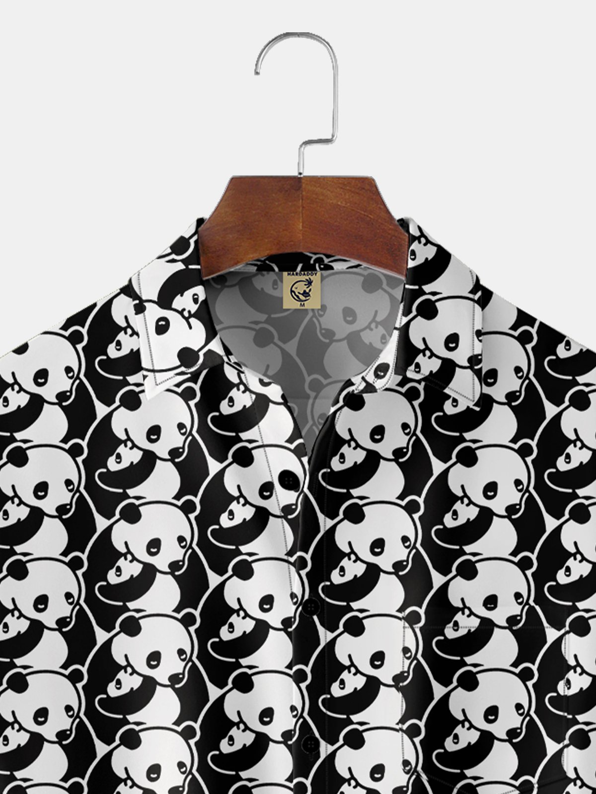 Moisture-Wicking Panda Print Chest Pocket Shirt