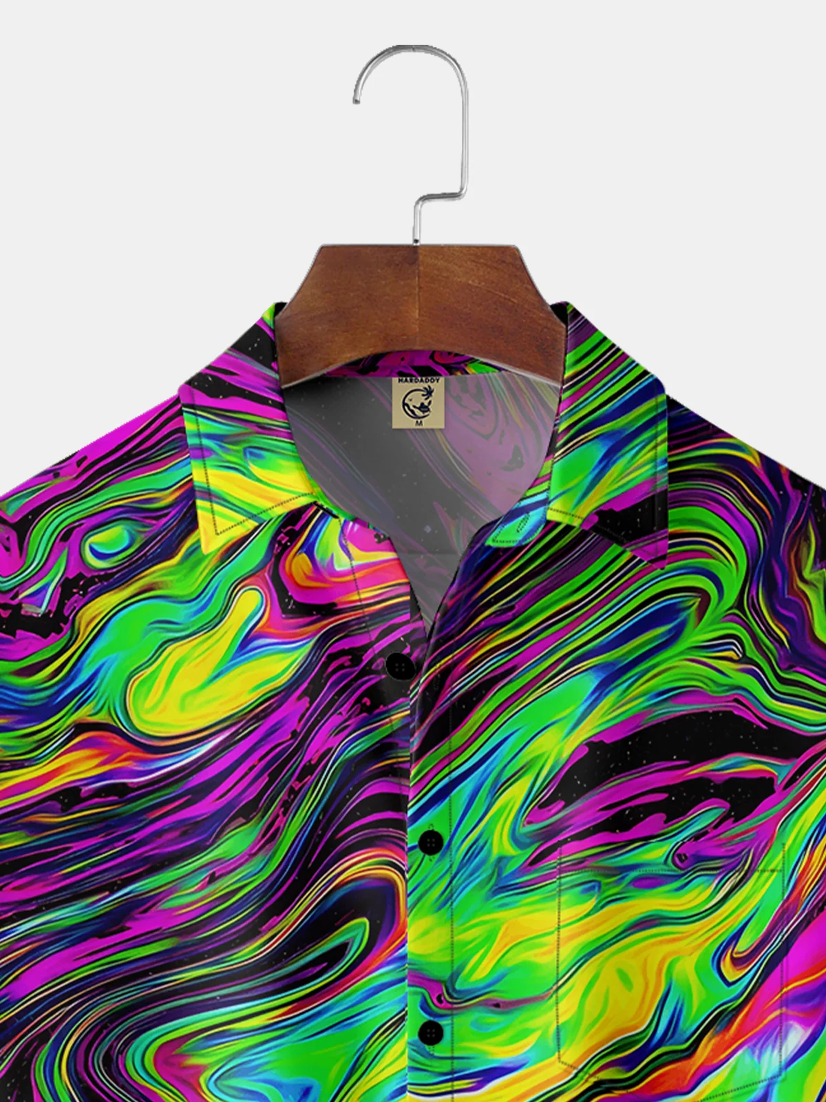 Hardaddy Moisture-wicking Abstract Textured Chest Pocket Casual Shirt